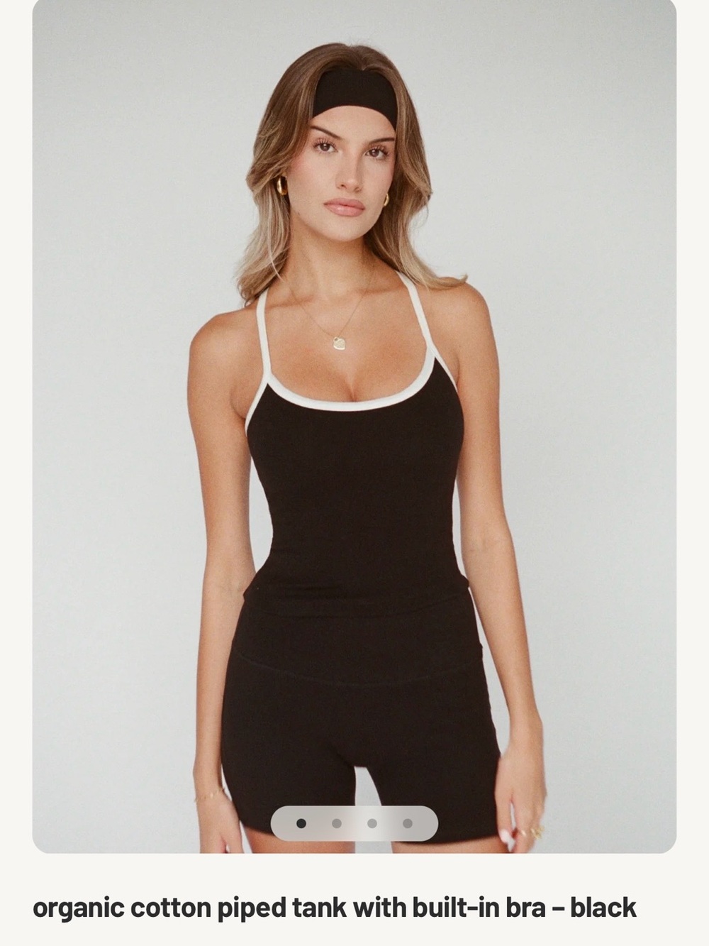Layere organic cotton piped tank